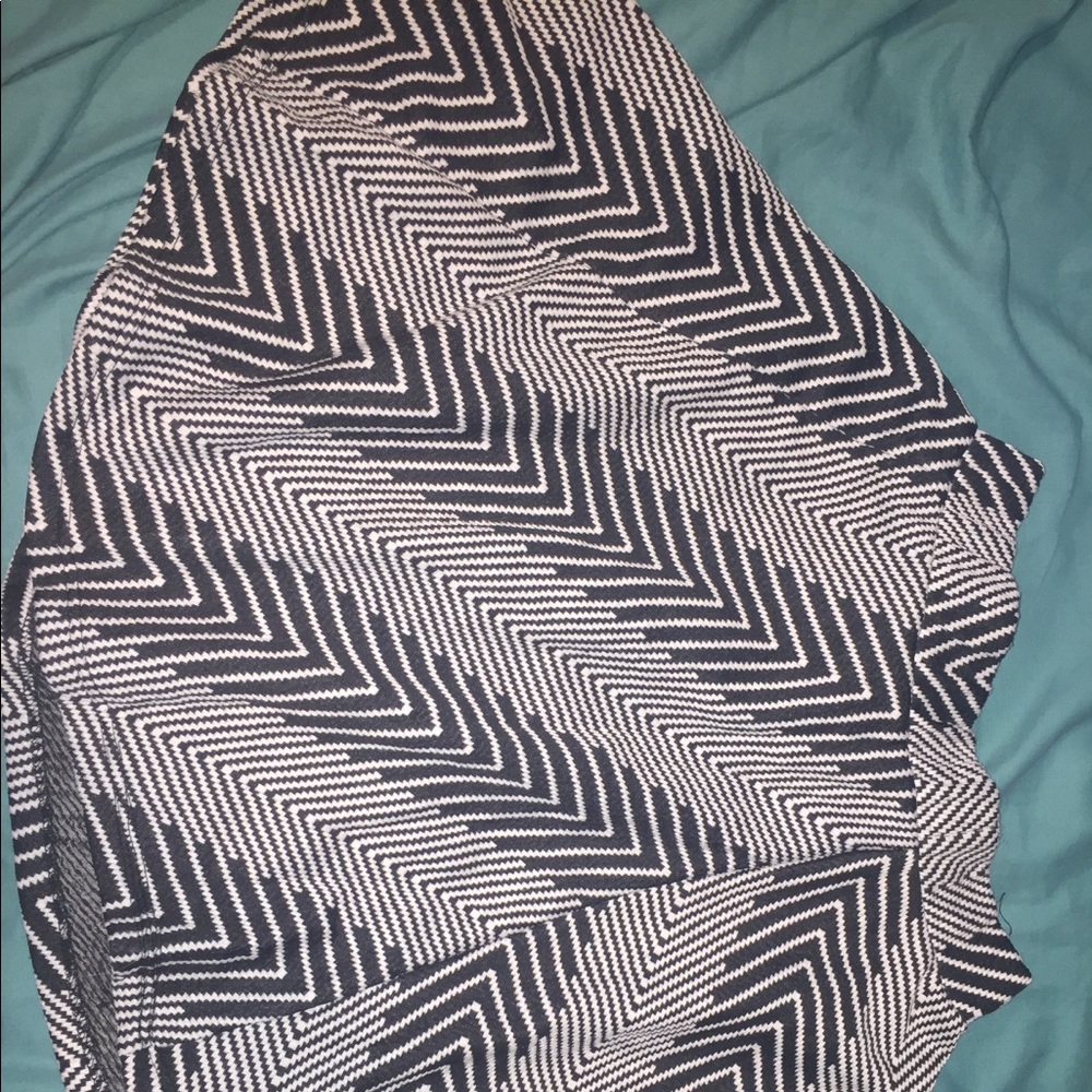 Wide Striped Skirt.